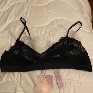 Large Floral Lace & Mesh Bralette